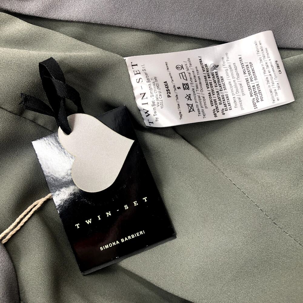 Twin Set Italy Suit Jacket Blazer Grey Jersey Women's Sz S NEW $680 - Picture 8 of 9